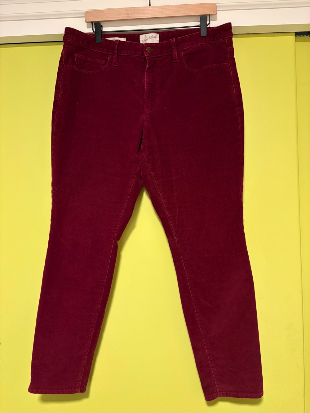 Women's Burgundy Corduroy Jeans